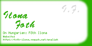 ilona foth business card